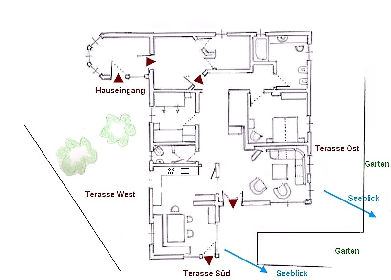 Plan Ferienwohnung nach Umbau 2020